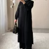 Elsa Düğmeli Spor Takım - Siyah