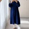 Boydan Düğmeli Zen Tunik - Lacivert