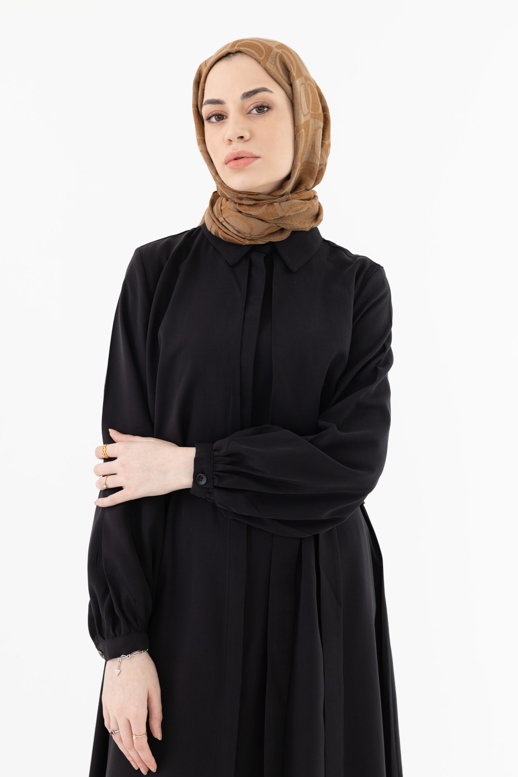 Sofya Organik Kumaş Tam Boy Takım - Siyah - Görsel 2