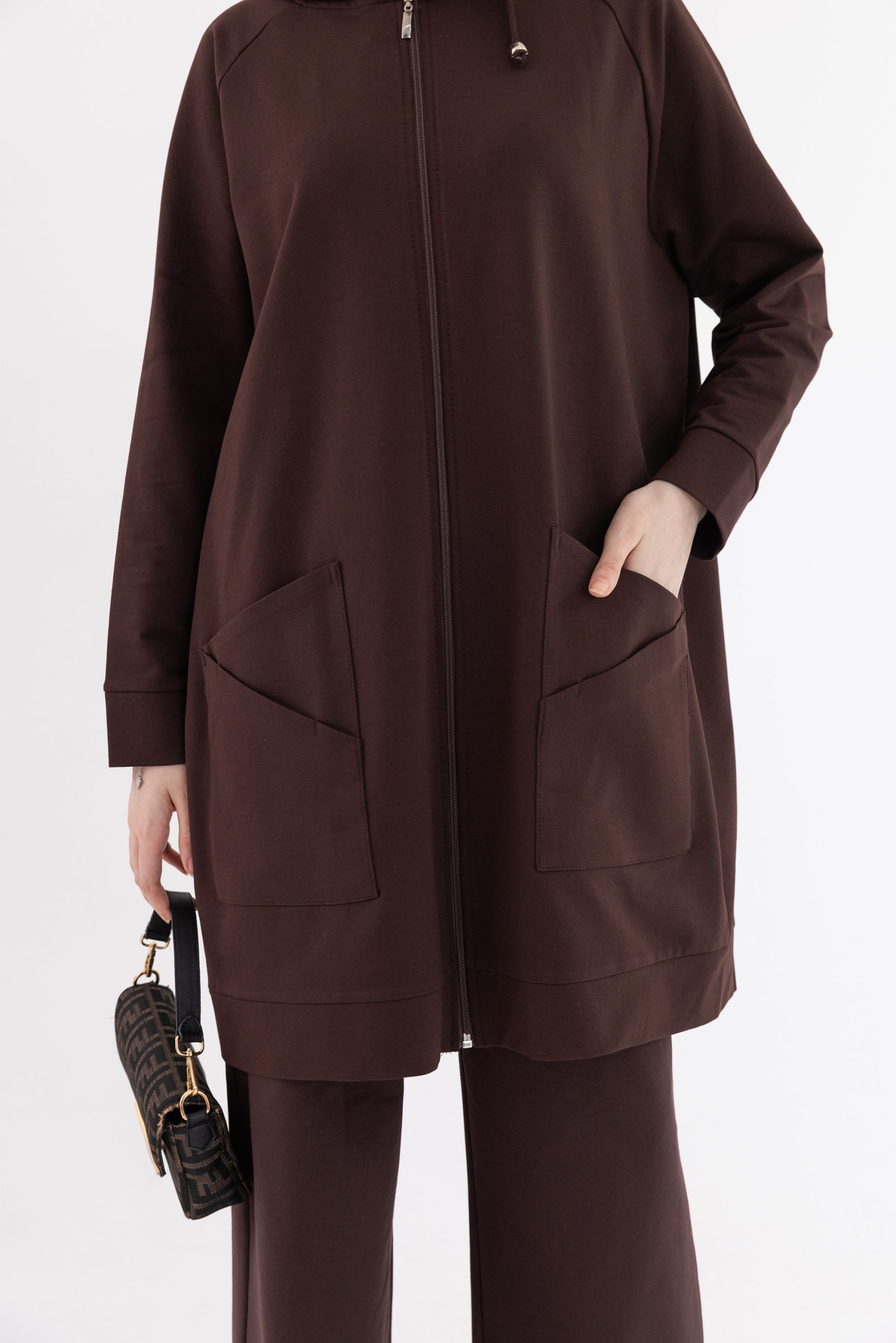 Roa Z Cepli Pamuk Spor Takım - Acı Kahve - Görsel 2