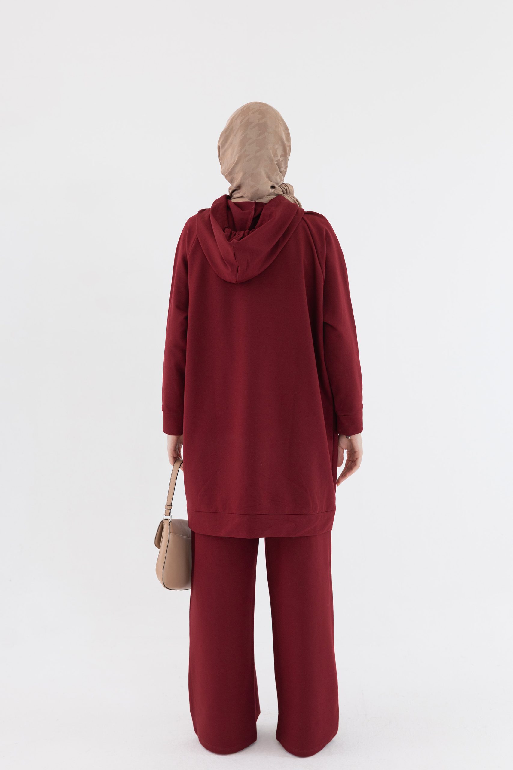 Roa Z Cepli Pamuk Spor Takım - Bordo - Görsel 2